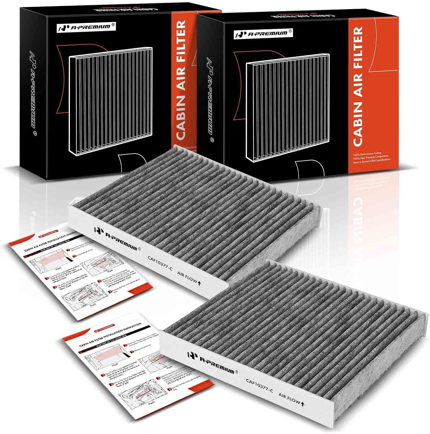 A-Premium 2-Pack Activated Carbon Cabin Air Filter for Subaru Impreza 2002-2007