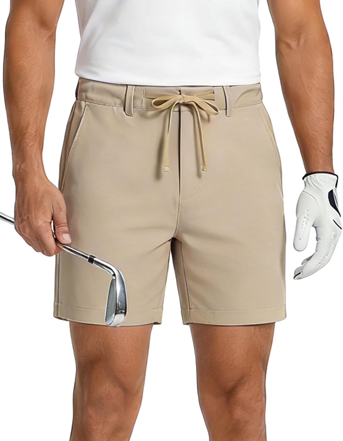 JWM 5" 7" Inseam Men's Golf Shorts Stretch Lightweight Hybrid Casual Work Dress Short with Multi Pockets Flat Front Quick Dry