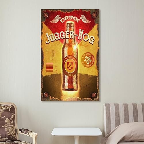 Miniatura 7 de Juggernog - Lienzo decorativo para pared, para sala de estar, hogar, dormitorio, decoración, pintura, 16 x 24 pulgadas