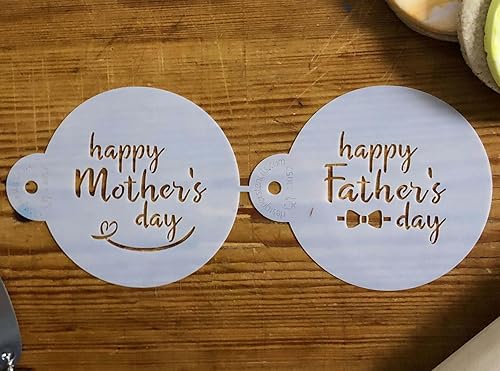 Miniatura 3 de Plantilla de galletas para el Día de la Madre y del Padre Feliz  Plantilla de decoración para pasteles de galletas  Plantillas reutilizables  C1057