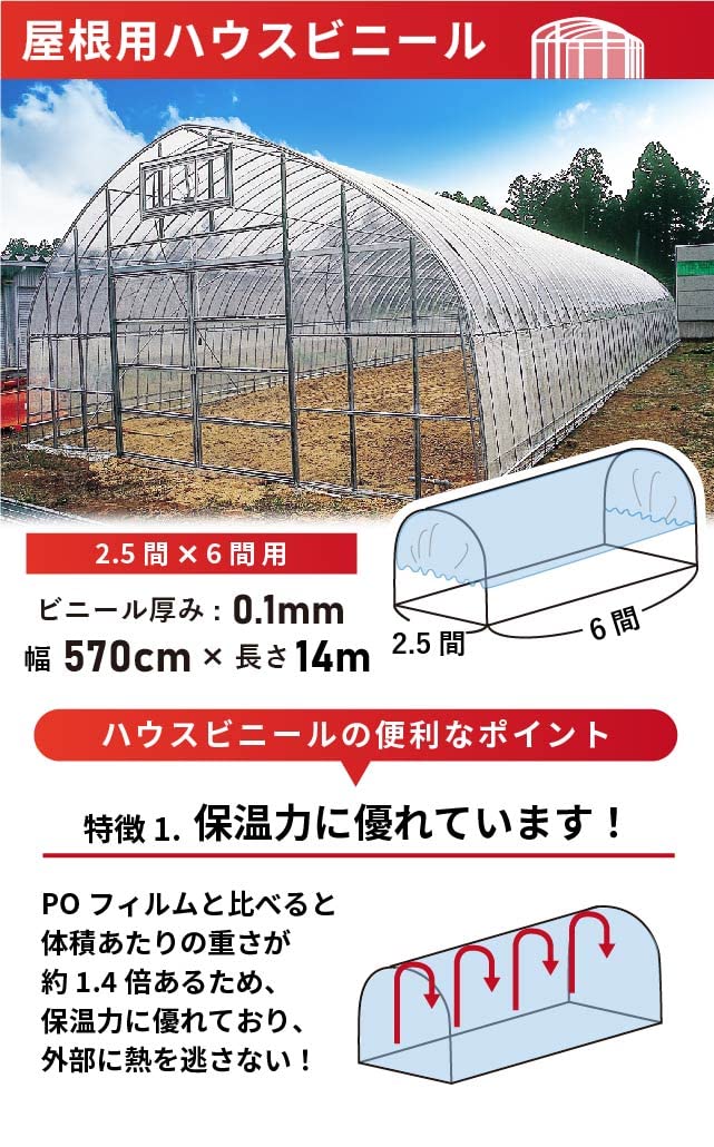 Amazon.co.jp: DAIM 【日本製】 屋根用 ハウスビニール 厚み0.1mm 幅 
