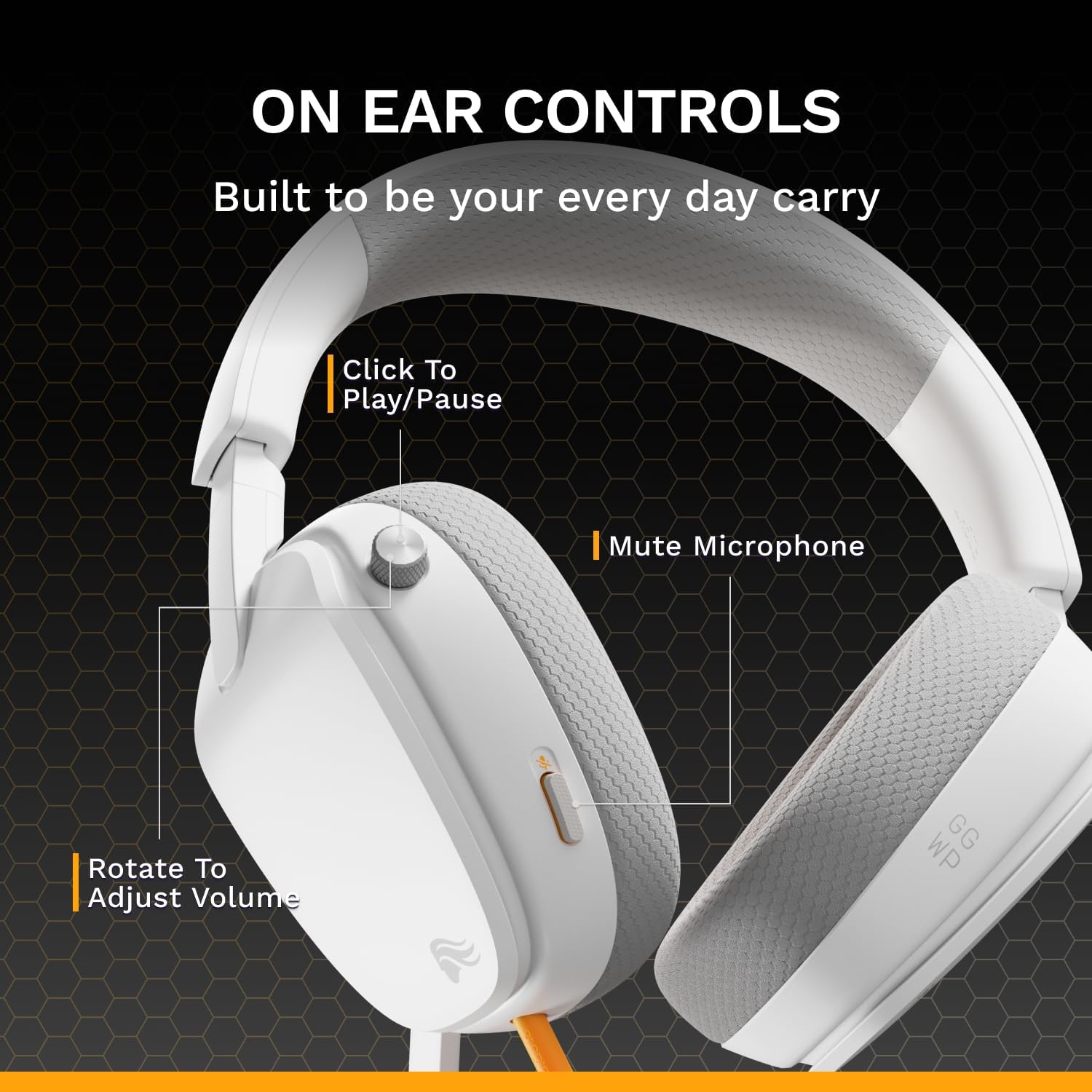 GLORIOUS GHS Eternal - Stereo Gaming Headset for PC, PS5, PS4, Xbox, Switch - Custom Tuned Angled Drivers, Adjustable Crystal Clear Detachable Mic, 3.5mm - Durable, All Day/Night Comfort - White