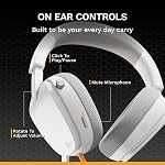Glorious GHS Eternal - Casque de jeu stéréo pour PC, PS5, PS4, Xbox, Commuter - Conducteurs à angle tuméfié personnalisés, micro amovible en cristal réglable, 3.5mm - Durable, toute la journée / nuit confort - blanc