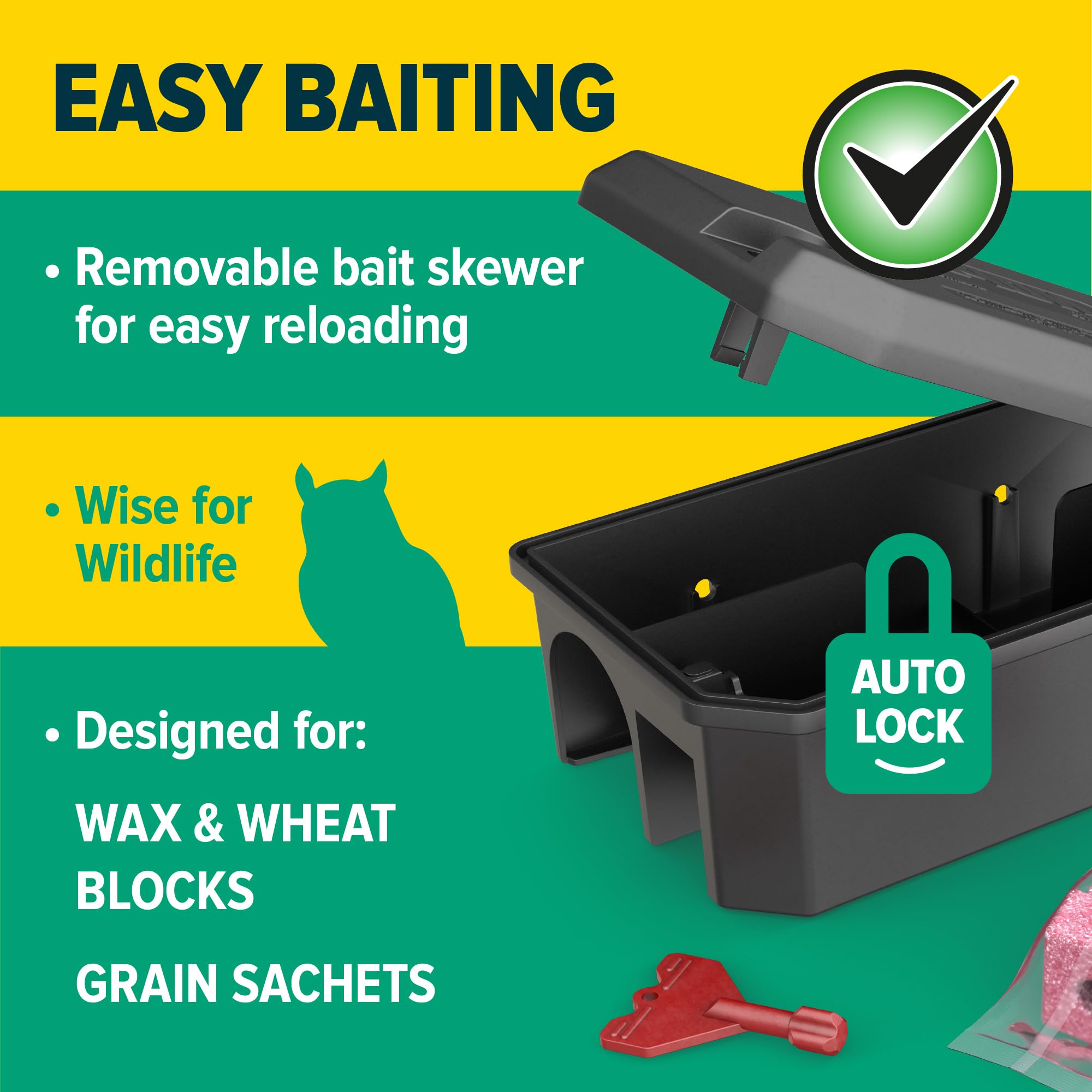 NOPE! Pre-Baited Rat Kit for Indoor/Outdoor Use (2 boxes, 6 blocks) | Ready-to-Use Brodifacoum Rodent Poison Bait Blocks with Max Strength — view 16
