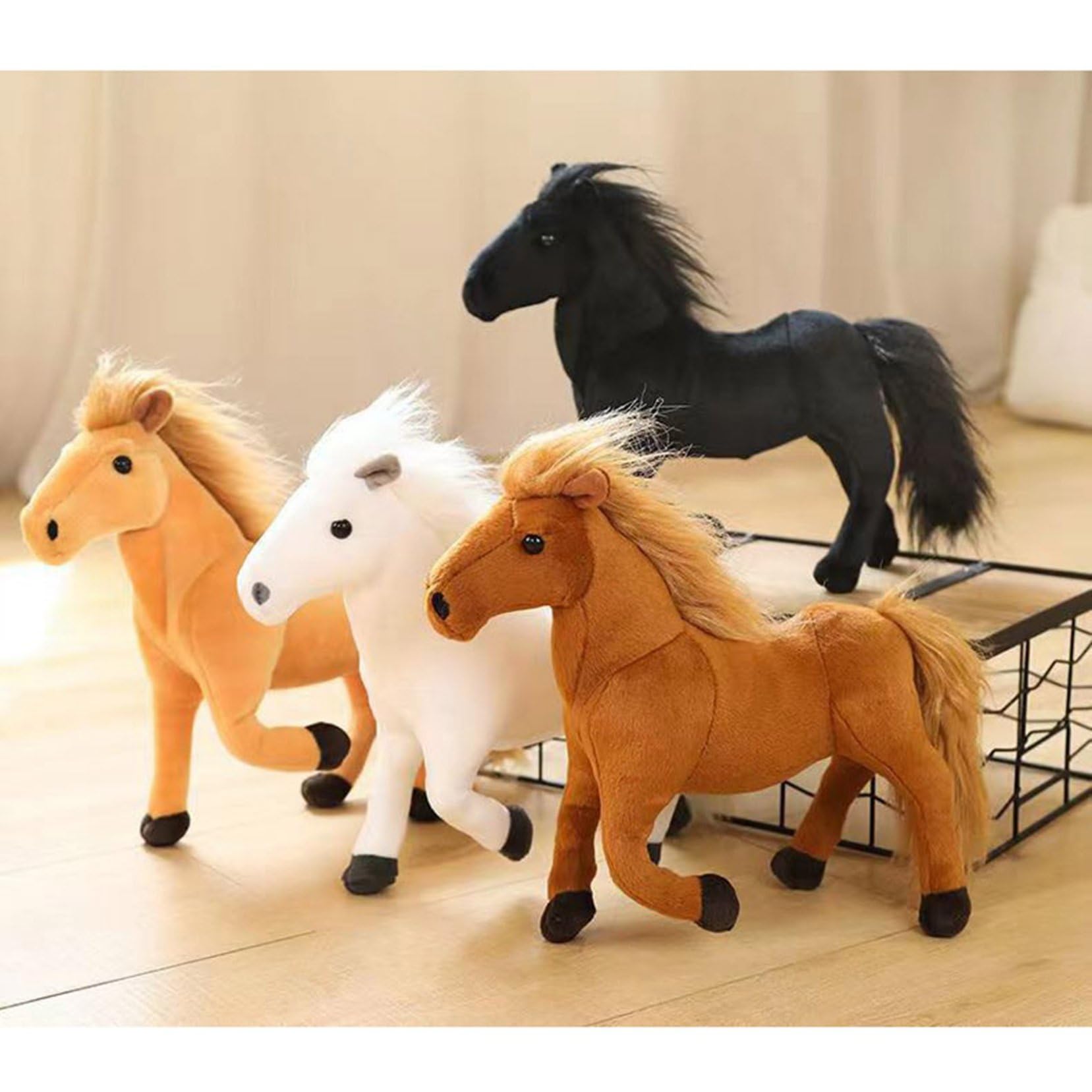 お馬さん　馬　ぬいぐるみ　リュック　ライトグレー お馬さん 馬 ぬいぐるみ リュック ブラウン - メルカリ
