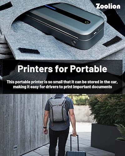 Miniatura 8 de Impresoras móviles para vehículos y viajes - Impresoras inalámbricas para uso doméstico y oficina - Impresora portátil para computadora portátil y