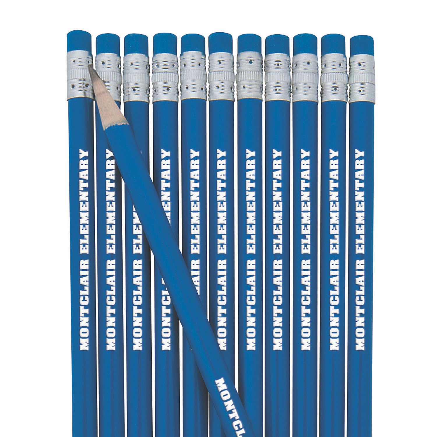 Fun Express Personalized Pencils (Blue), 24 Pieces, Teaching, Writing, Branded, Office Supplies