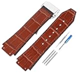 Men's Leather Strap Compatible for 25mm Hublot Big Bang Series Ladies outdoor work waterproof watch band wrist strap with buckle