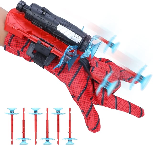 Aofentop Spider Web Shooters for Kids - Spider Launcher Gloves Wrist Toys for 5+ Year Old Boys Girls Kids Plastic Cosplay Glove Funny Kids Educational