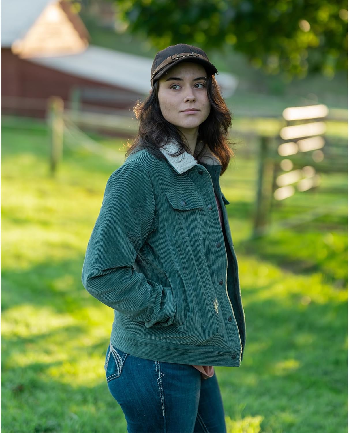 Outback Trading Company Women's Georgia Warm Soft Cotton Shell Fleece Lining Casual Outdoor Jacket, Snap Closure & Pockets