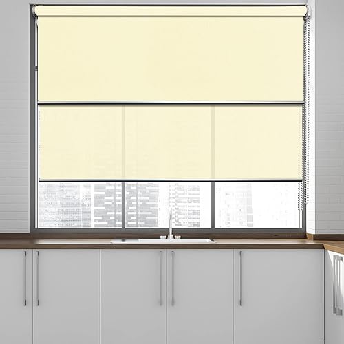 Miniatura 9 de LETAU Persianas inalámbricas de doble capa, 2 persianas en 1 ventana, 100% opacas y 50% opacas alternativas, proporcionan soluciones de control de