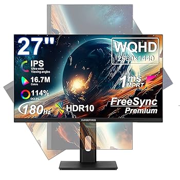 Amazon.co.jp: XUNDEFINED ゲーミングモニター 27 インチ 180Hz