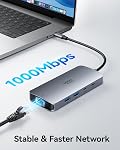 USB C Station d'amarrage Double HDMI Moniteurs Selore Station d'accueil pour ordinateur portable Triple 4K Affichage avec 2 HDMI+DP,1 Gbps Ethernet,100W PD Charger,USB 3.0 Ports USB C Hub pour MacBook/Windows/HP/Dell/Lenovo