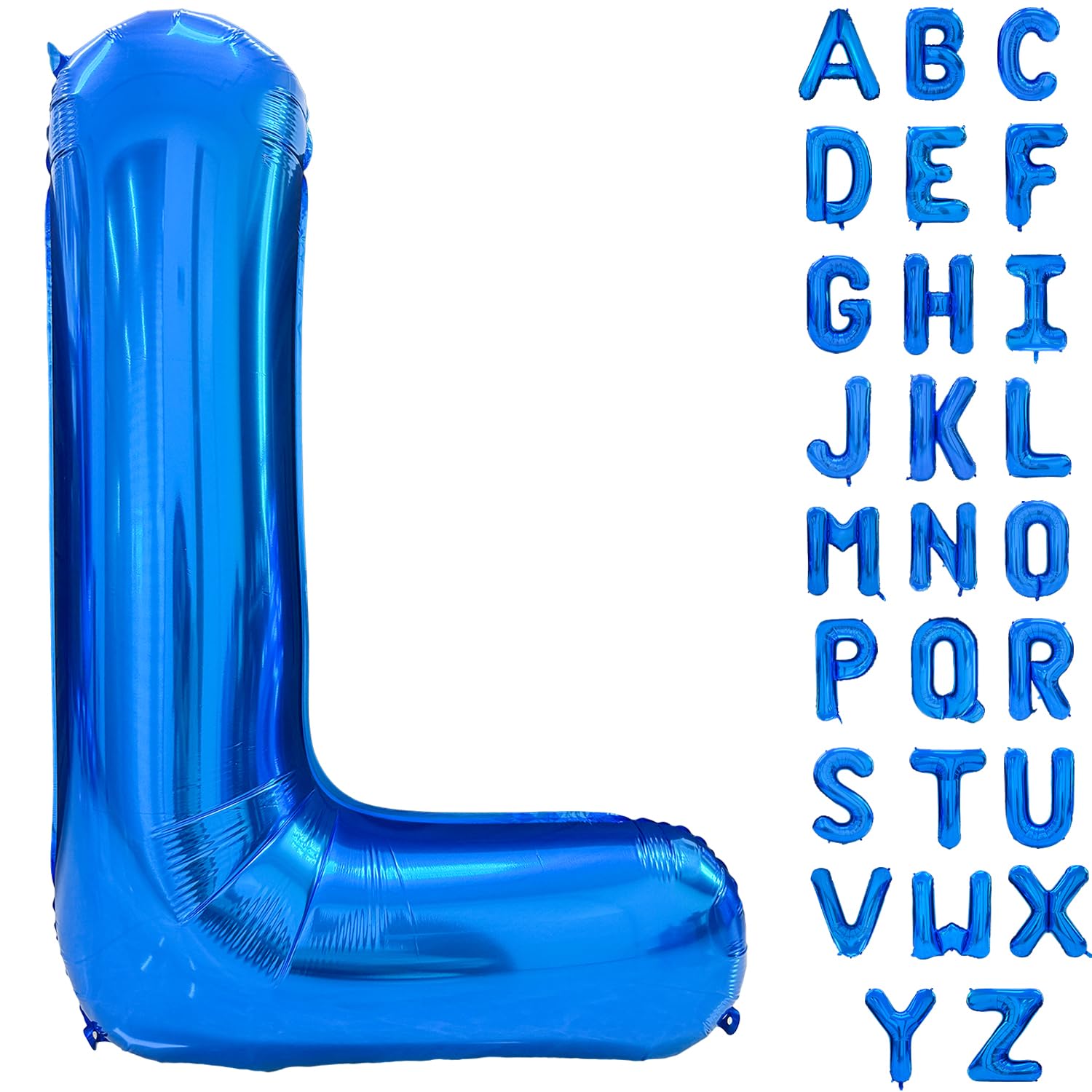 Blue Alphabet Balloon Large Mylar Foil Helium Letter Balloons 40 Inch Blue Balloons Alphabet Letters for Birthday Bridal Shower Anniversary Decorations (Letter L) — image 1