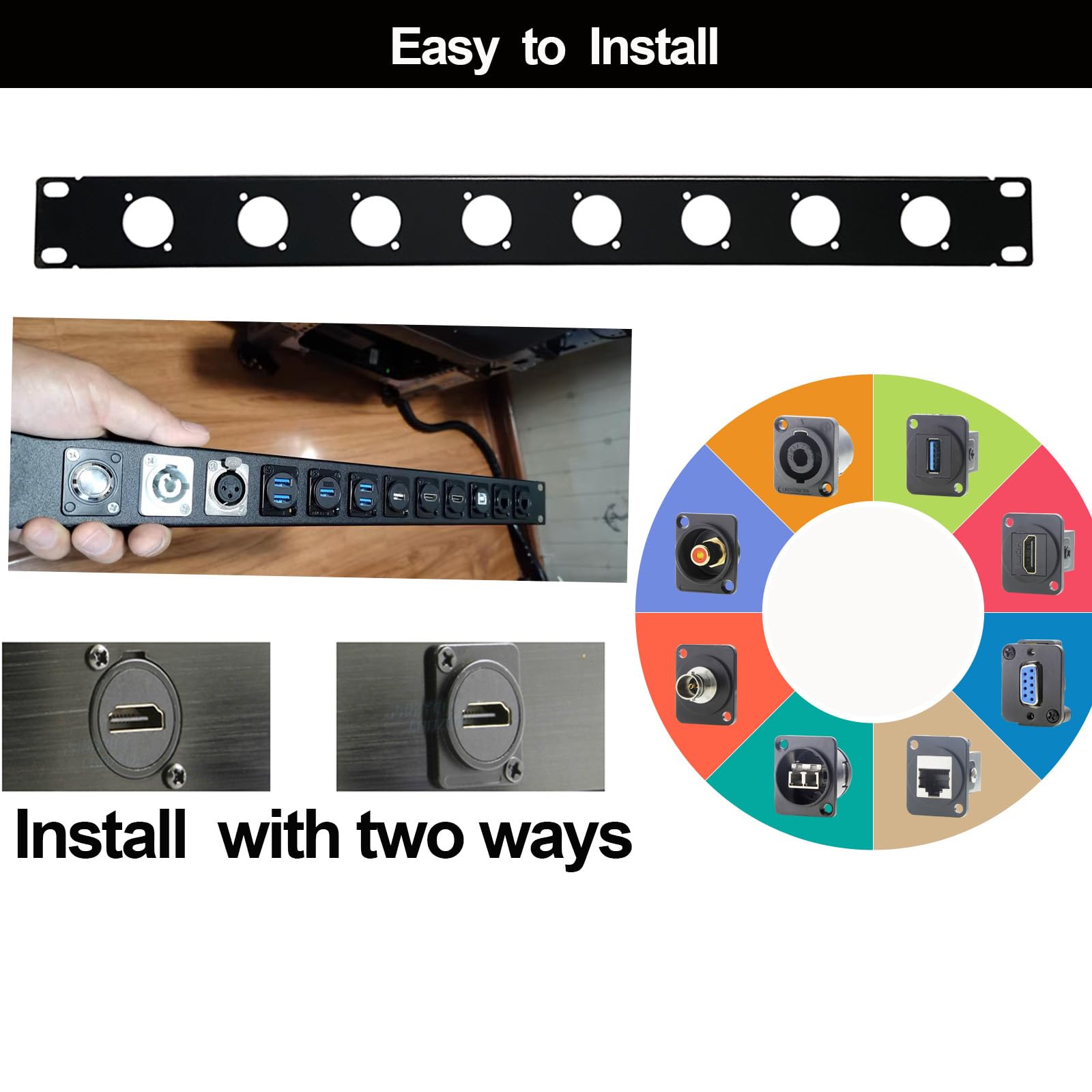 1U パッチパネル（HDMI、XLR、RJ45、TRS） 1U パッチパネル（HDMI、XLR、RJ45、TRS） 1U パッチパネル