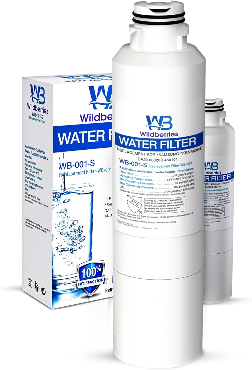 Wildberries Replacement For Samsung Fridge Water Filter-DA97-08006A Water Filters For Refrigerators Compatible Samsung DA29-00020B,DA29-00019A,HAF-CIN/EXP,HAF-CIN Refrigerator Water Filter, Pack of 2