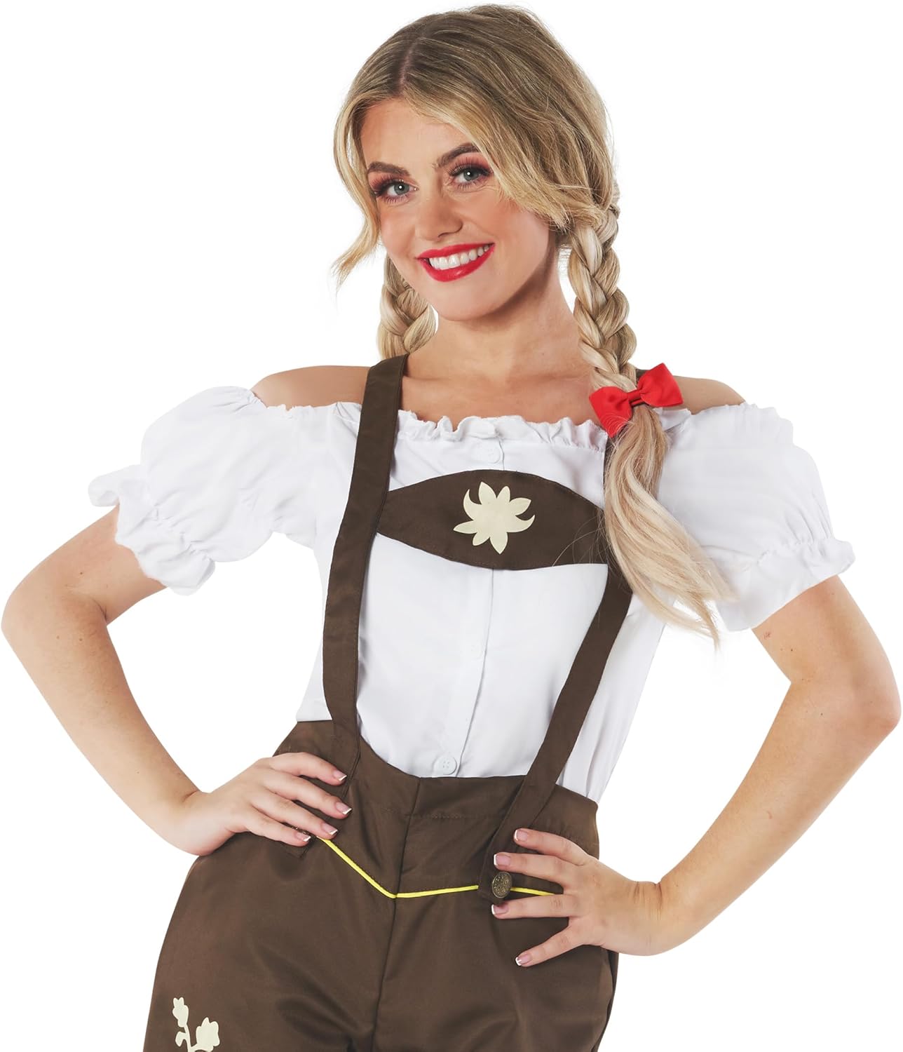 fun shack Womens Lederhosen Costume, German Lederhosen Costume Women, Bavarian Oktoberfest Costumes Women - Image 5