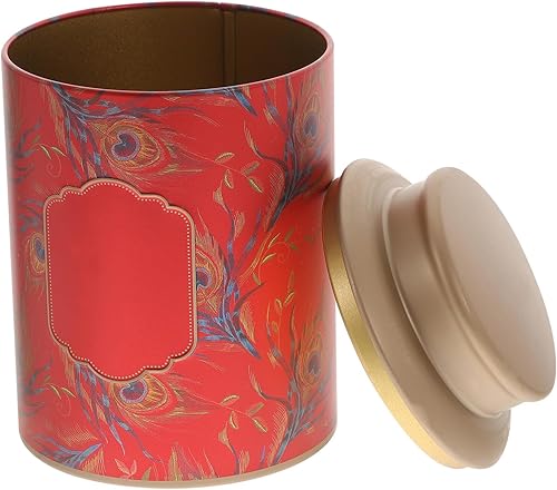 Recipiente de té de metal hermético para té, lata de té de hojalata, para el hogar, cocina, almacenamiento de té sellado, contenedor de metal para