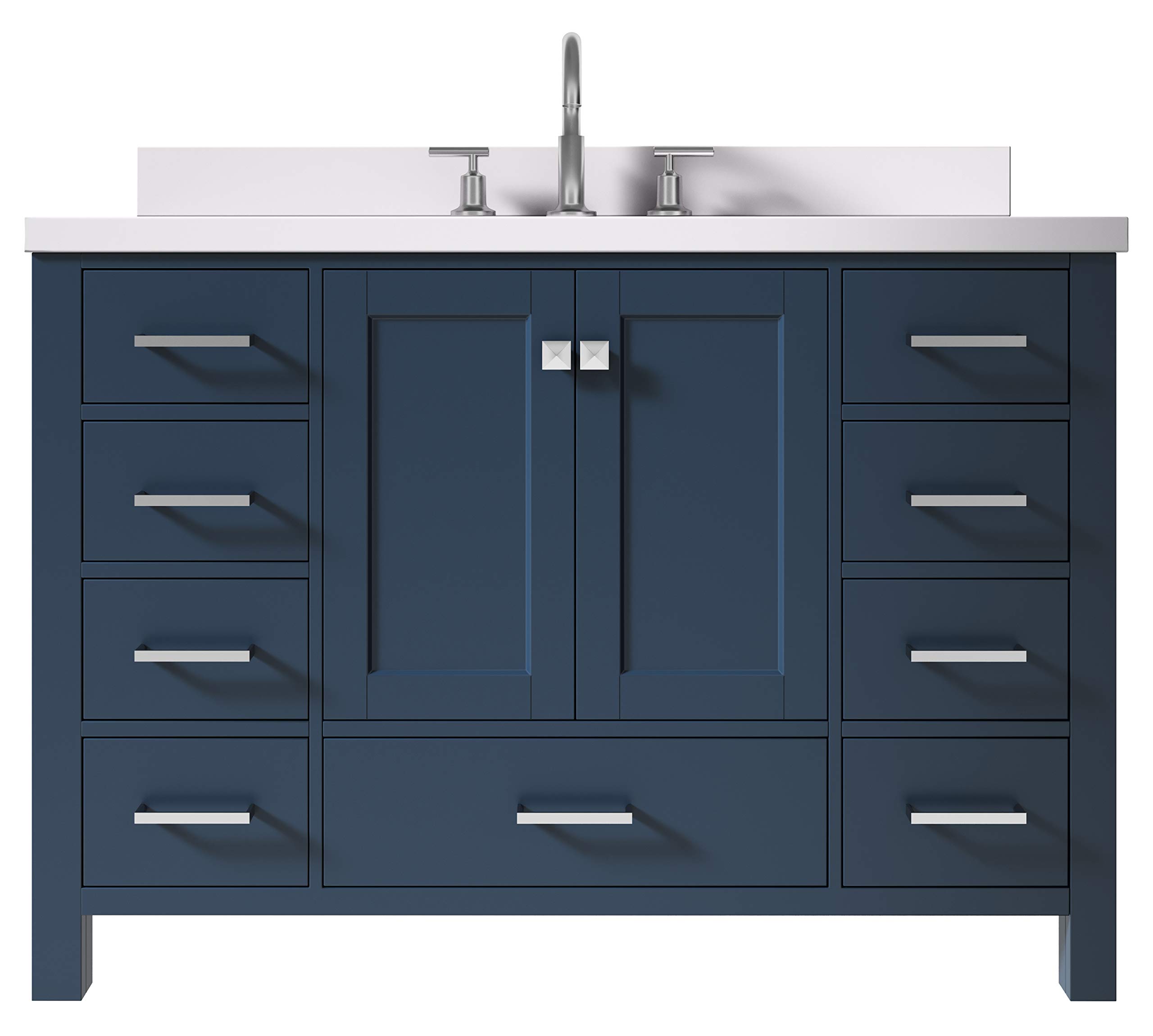 Buy ARIEL 49" Inch Bathroom Vanity in Midnight Blue with 1.5" Inch