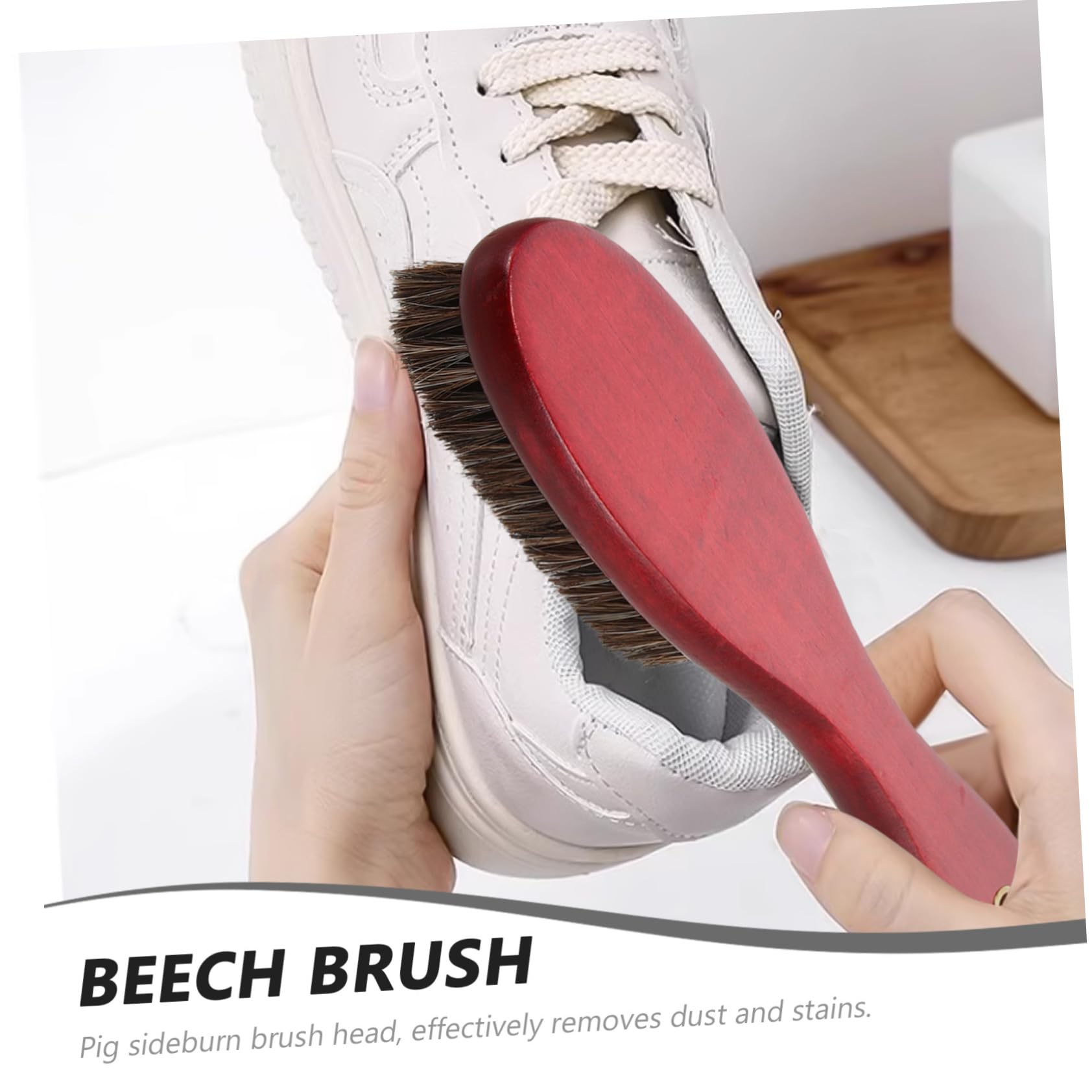SOIMISS 5piezas Cepillo De Limpieza Portátil Haya Cerdas De Caballo para Zapatillas Botas y Ropa Compacto y Práctico para Hogar y Viajes