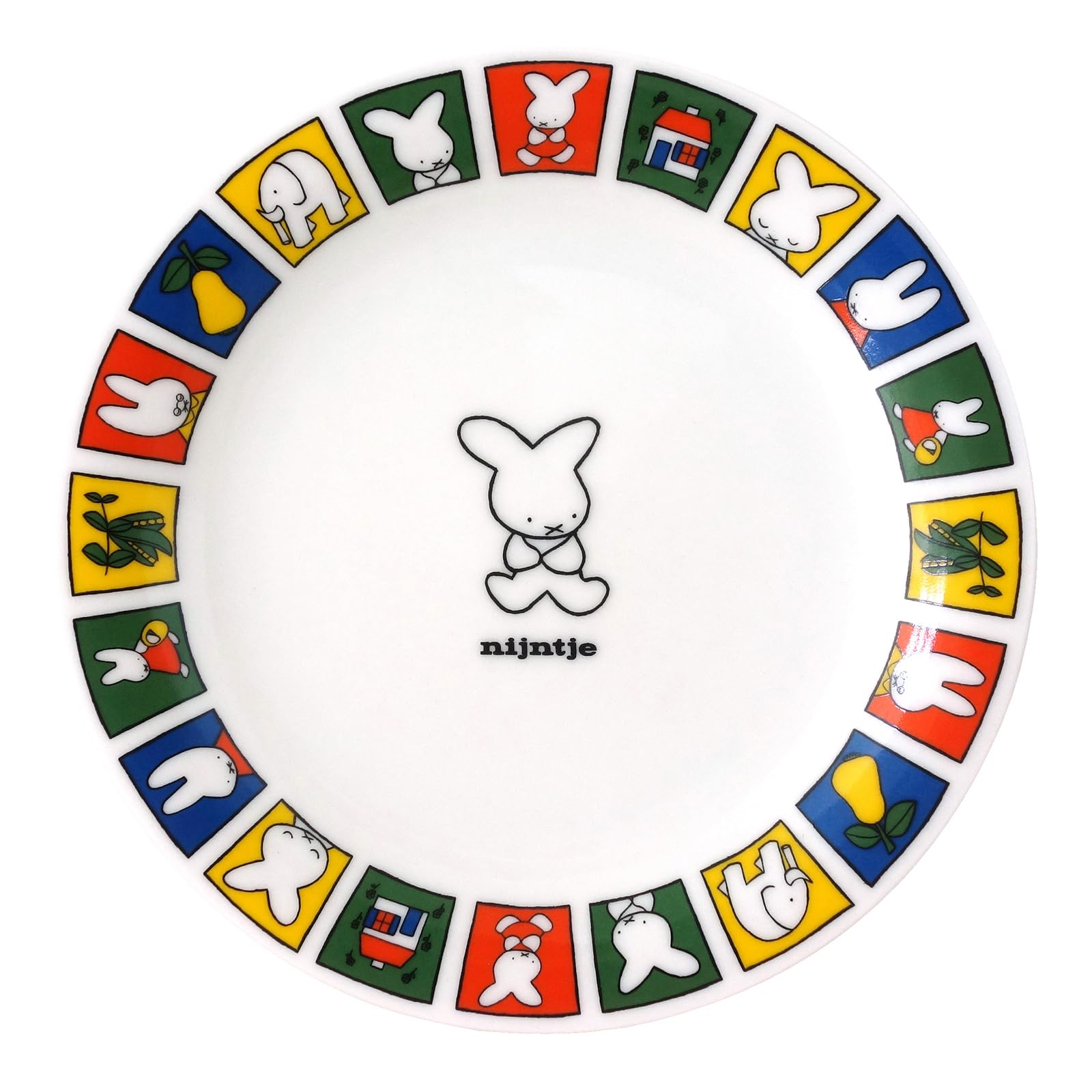 Dick Bruna 420122 Miffy 70th Plate, Dish, Microwave, Dishwasher Safe, Nine Chair, 6.5 inches (16.5 cm), Made in Japan