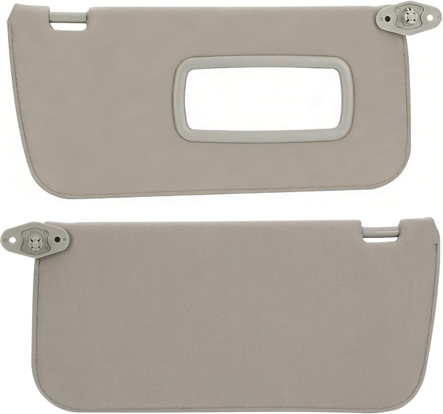 Sun Visor Set,Driver and Passenger Side Replacement for Nissan Frontier Sun Visor 1998-2004,for Nissan Xterra Sun Visor 1998-2004, Replacement 96401-7Z823 96400-7Z823(Gray)