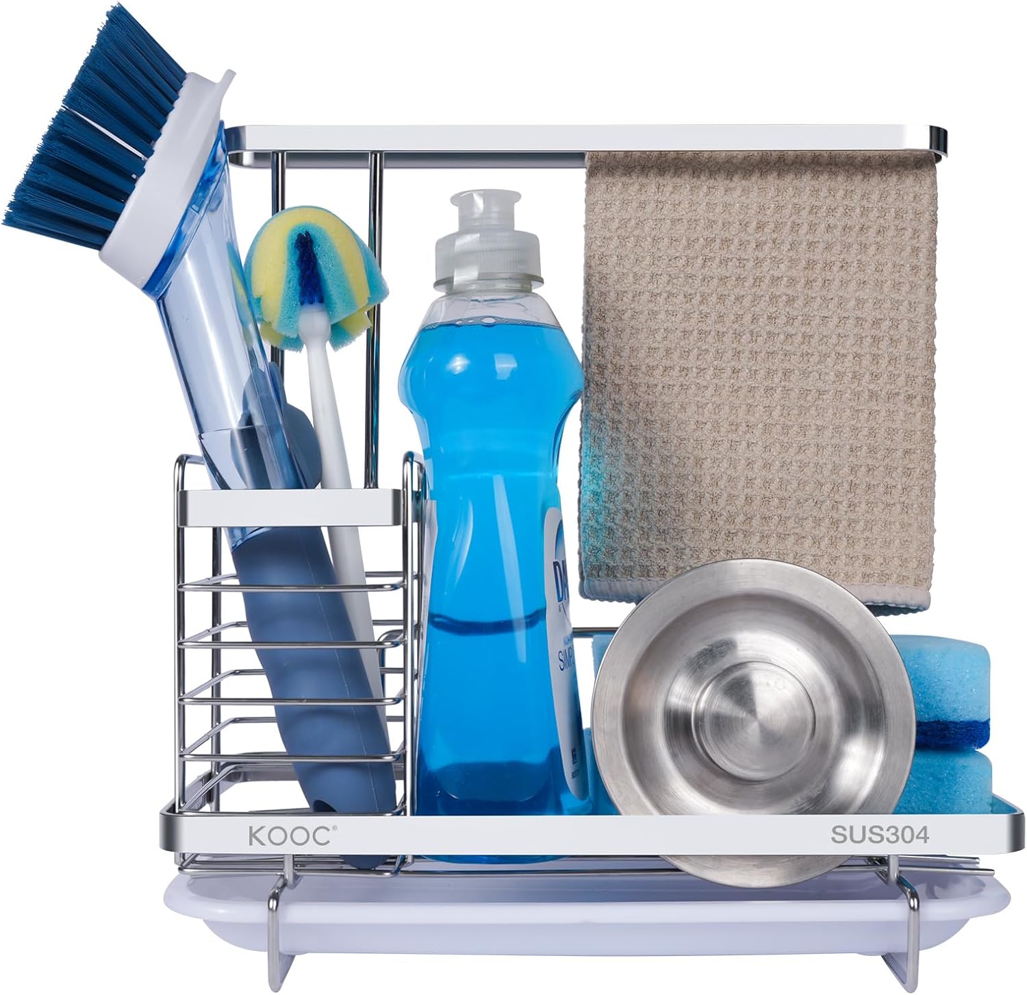 KOOC Sink Caddy, Kitchen Sink Organizer Sponge Holder