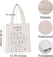Vista 4 de LEVLO Divertido regalo para fanáticos de Vanderpump Chat Sheet Bolsa de compras para amantes de la televisión, bolsa de viaje impermeable