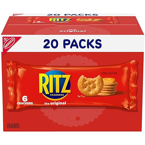 RITZ Galletas originales, 20 paquetes de aperitivos