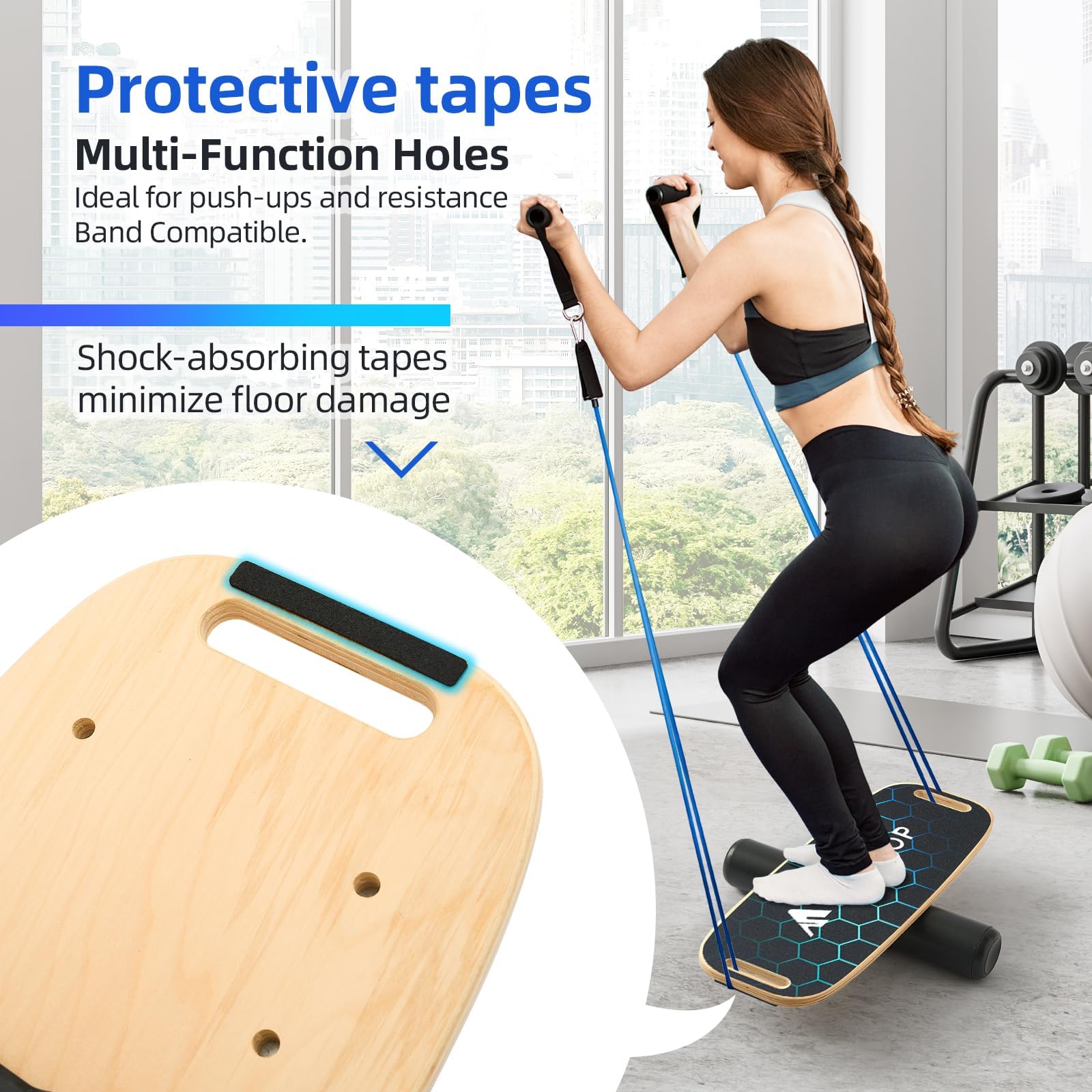 Premium Balance Board für Erwachsene – Profi Wackelbrett mit Rolle für Gleichgewicht & Koordination, Core Training für Surf, Skate & Fitness, Rutschfest & Belastbar bis 200 kg