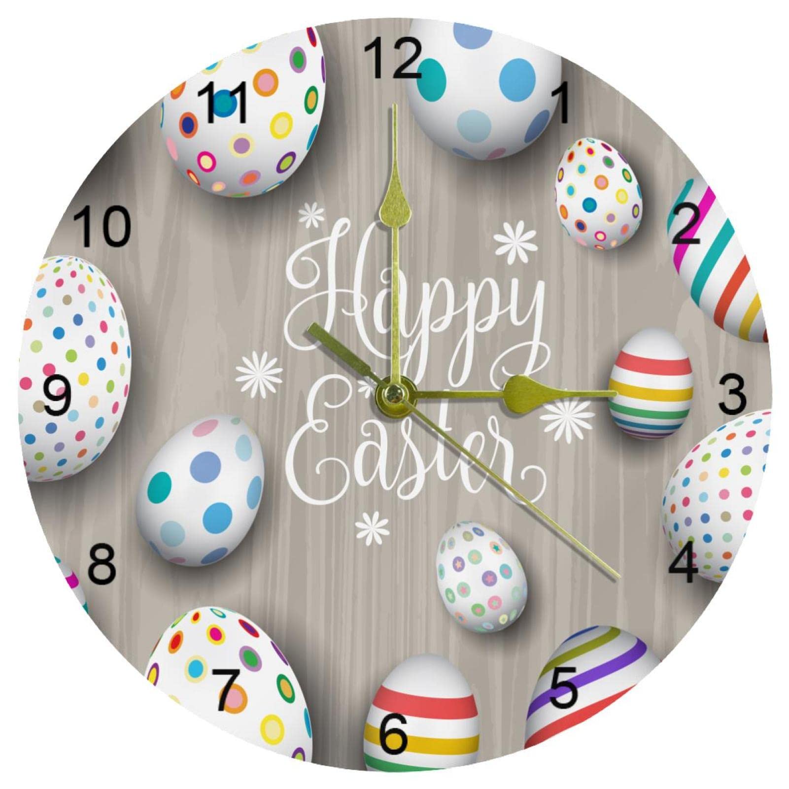 Horloge murale silencieuse œuf de Pâques pour décoration de cuisine