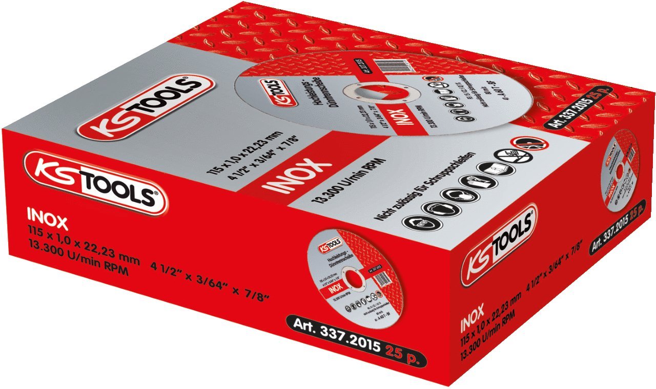 KS Tools 337.2015 Wysokiej jakosci tarcza szlifierska, Ø115mm, 1mm