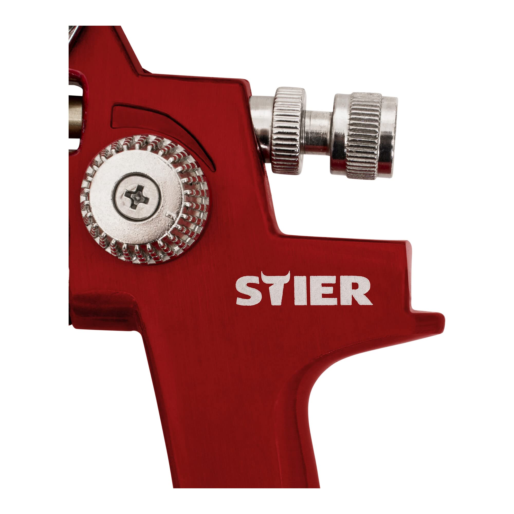 STIER effiziente Farbspritzpistole SFP-600, mit 500 ml Fließbecher, perfekt für Holzlacke und KFZ-Lackierung, präzises Farbsprühen mit diesem Farbsprühgerät, Farbsprüher, Spritzpistole