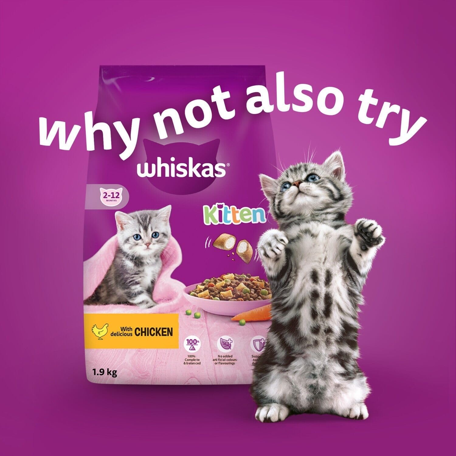 Whiskas Junior Drobiowe Frykasy mokra karma dla kociąt w saszetkach 12x 12x 85g