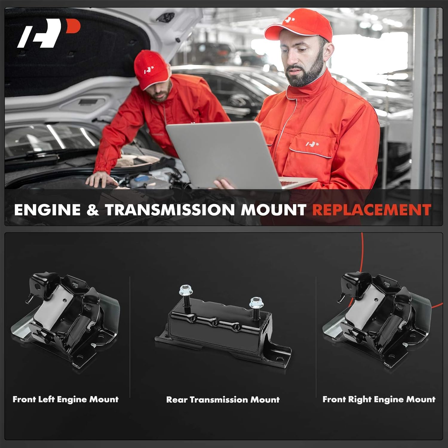 A-Premium 3PCS Engine Motor Mount and Transmission Mount Set Compatible with Chevrolet Silverado 2500 3500 HD, Silverado 2500 HD Classic, Silverado 3500 Classic & GMC Sierra 2500 3500 HD, Sierra 3500