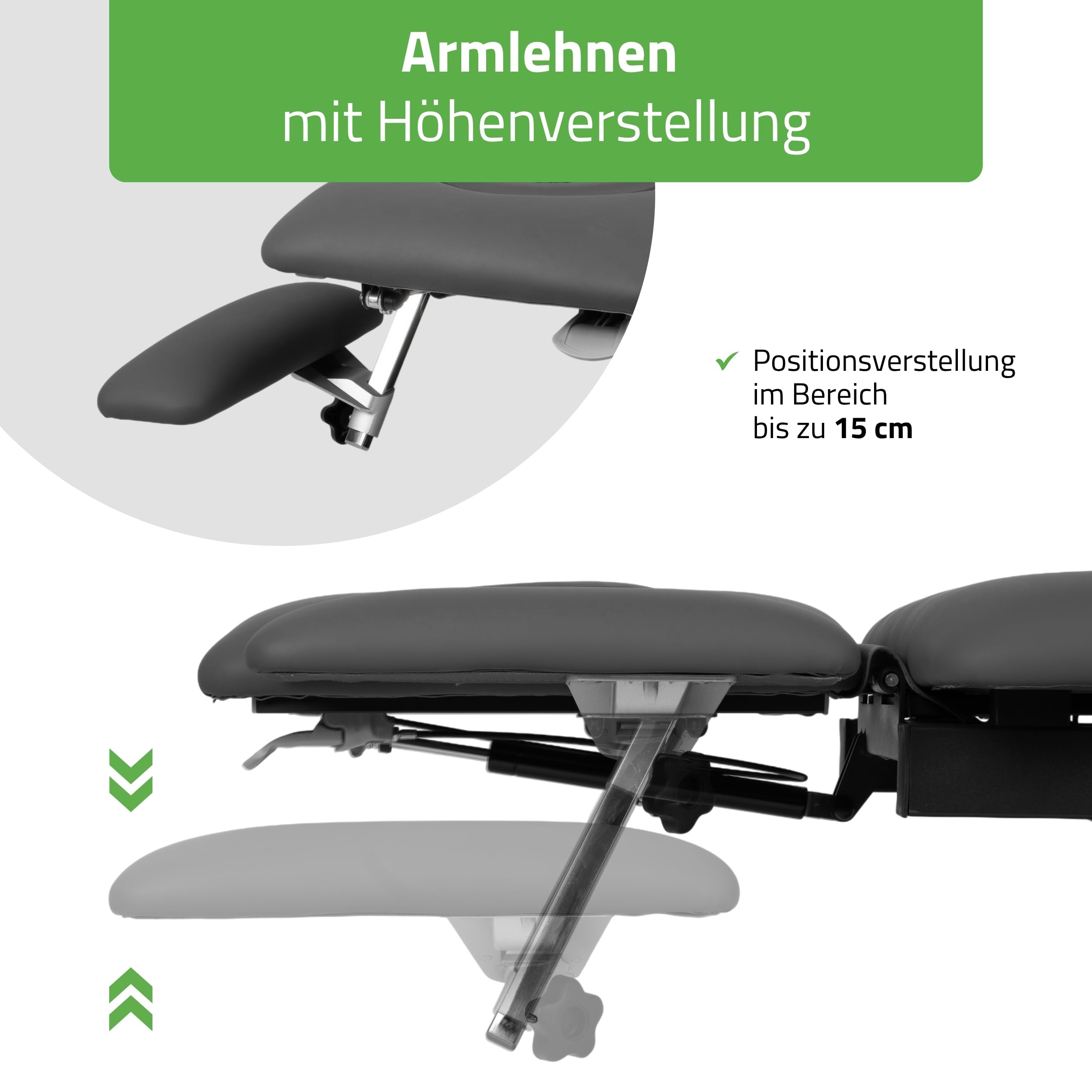 HABYS Massageliege Elektrisch 5-Segmente, Massagebank für Therapieliege | Elektrische Massageliege Höhenverstellbar 196 x 68cm, Kosmetikliege Elektrisch bis zu 200kg mit ERGO-Kissen, Evero Cross X5