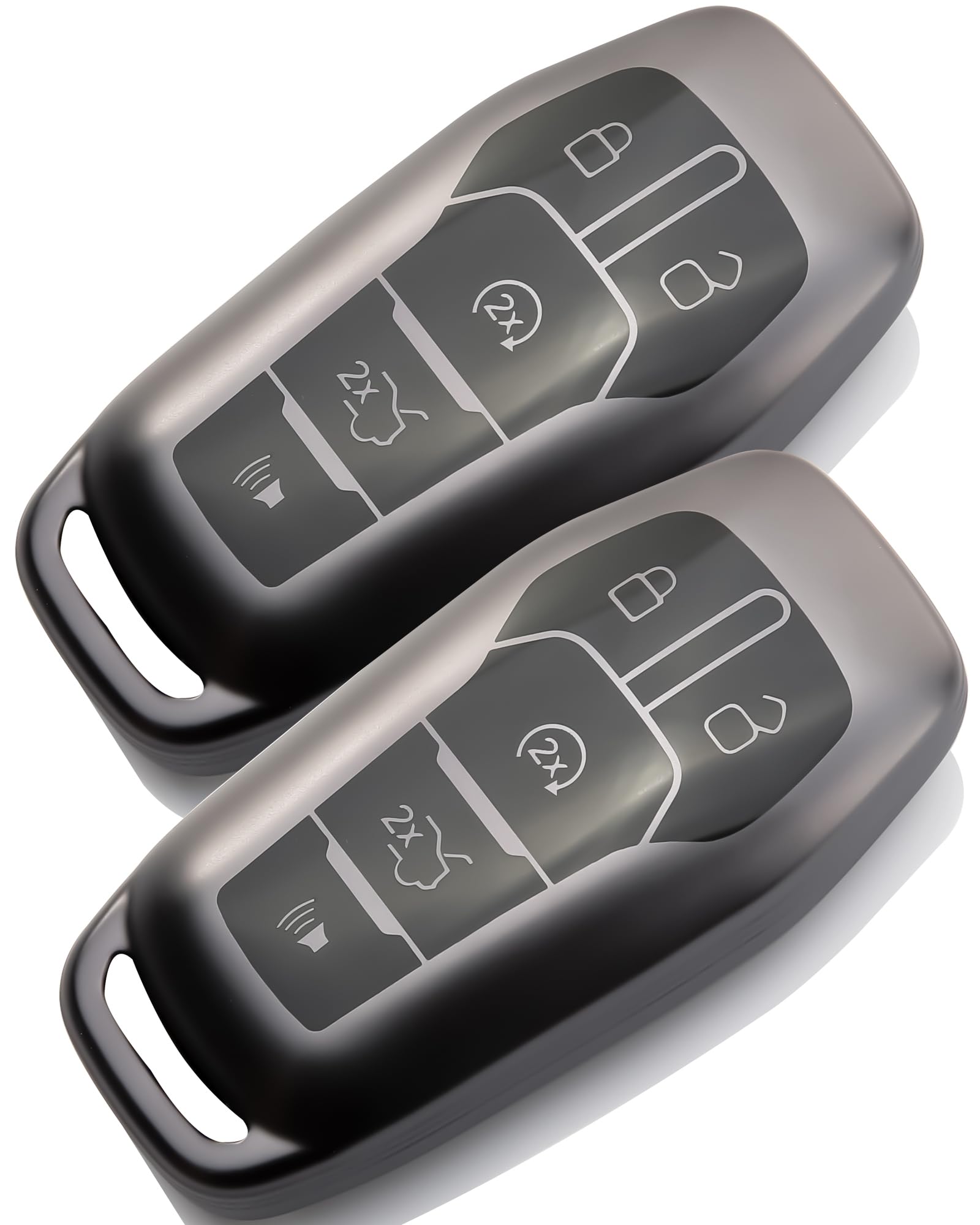 2PCS for Ford Key Fob Cover Fit for Ford Fusion F-150 F-250 F-350 F-450 Edge Explorer Mustang Expedition, Lincoln MKZ MKC MKX Nautilus Keyshell