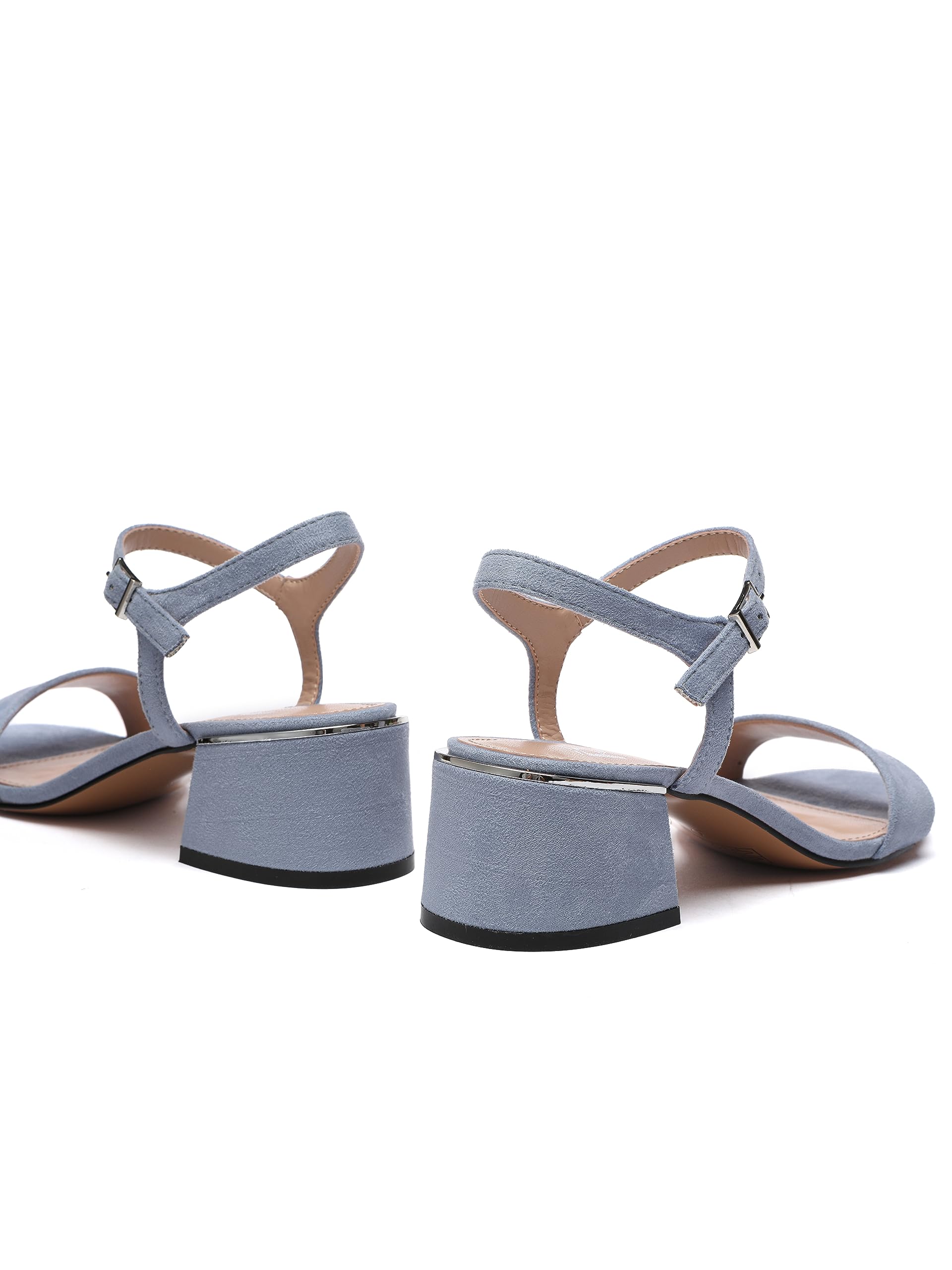 Sandalen Damen, Sandalen mit Riemchen, Schwarz/Grün/Blau/Mint/Weiß/Beige, Riemchensandalen, Sandaletten mit Absatz, 5 cm Blockabsatz, Kunstleder/Wildlederimitat, C553-K1781-12
