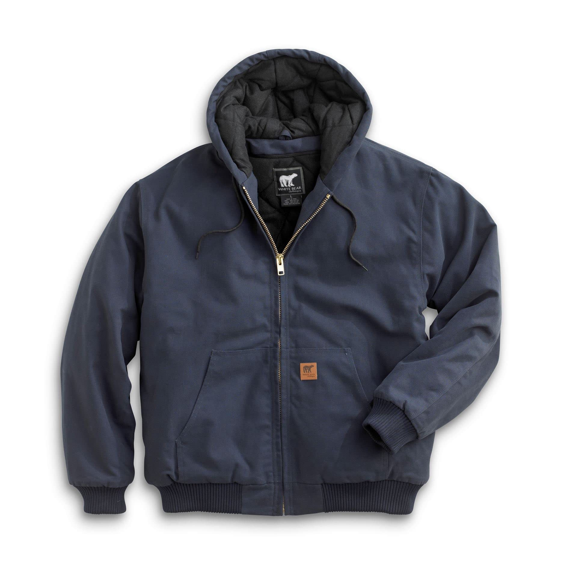 White Bear Clothing Co. Cotton Duck Hooded Jacket Style 4440, 16 Sizes: S-6XL, LT-6XT