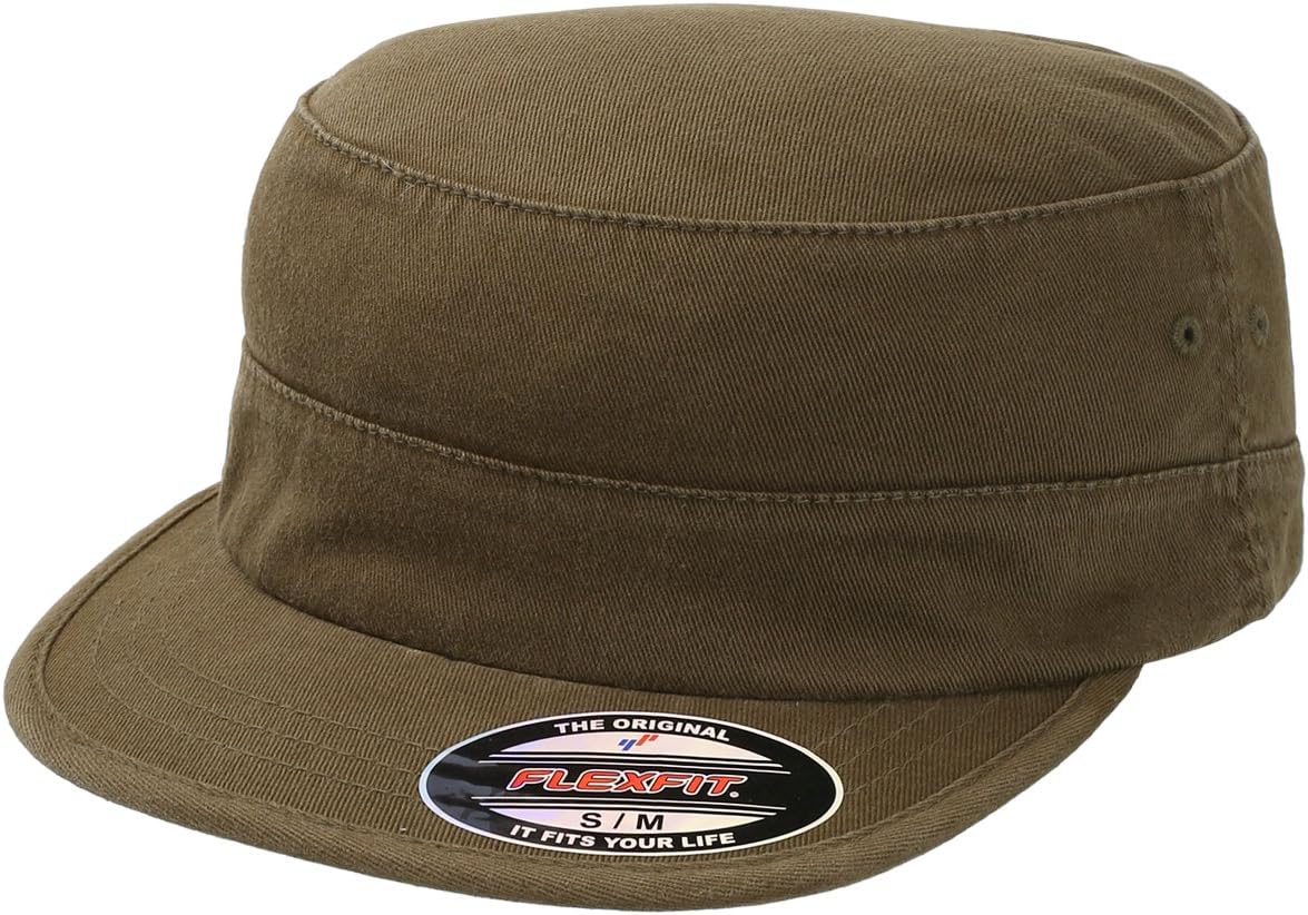 Military Style Cadet Cap, Patrol, Army Hat, Flex Fit - Top Gun, Loden - Small/Medium.