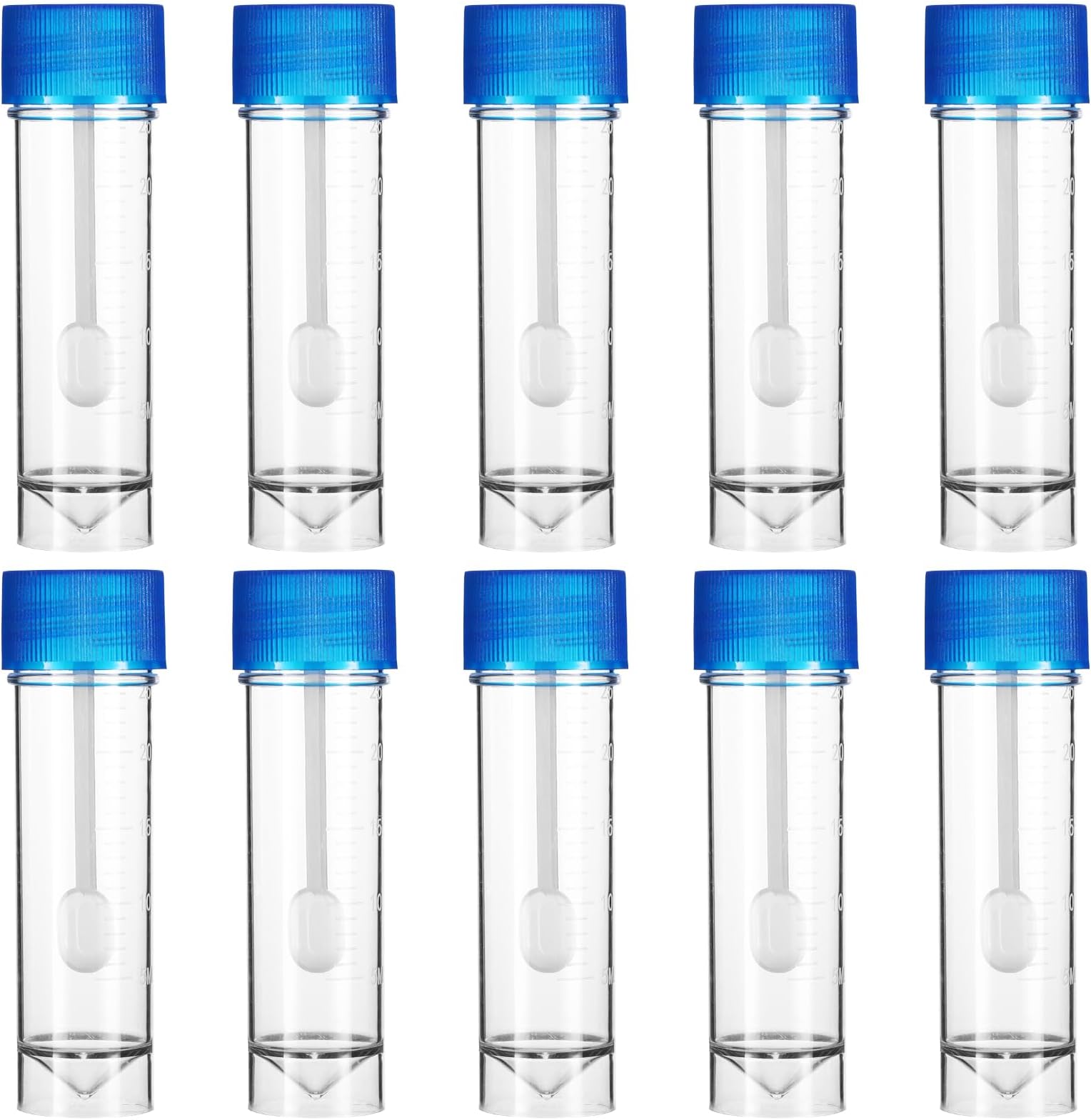 Specimen Cups, 10pcs Laboratory Stool Sample kit Cups for Testing Plastic with lids Pill vials Toilet