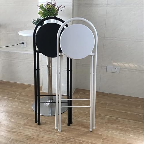 Miniatura 5 de YNLeMM Taburetes de bar modernos para desayuno, taburete plegable de madera con reposapiés trasero, taburete de bar plegable, altura de 26