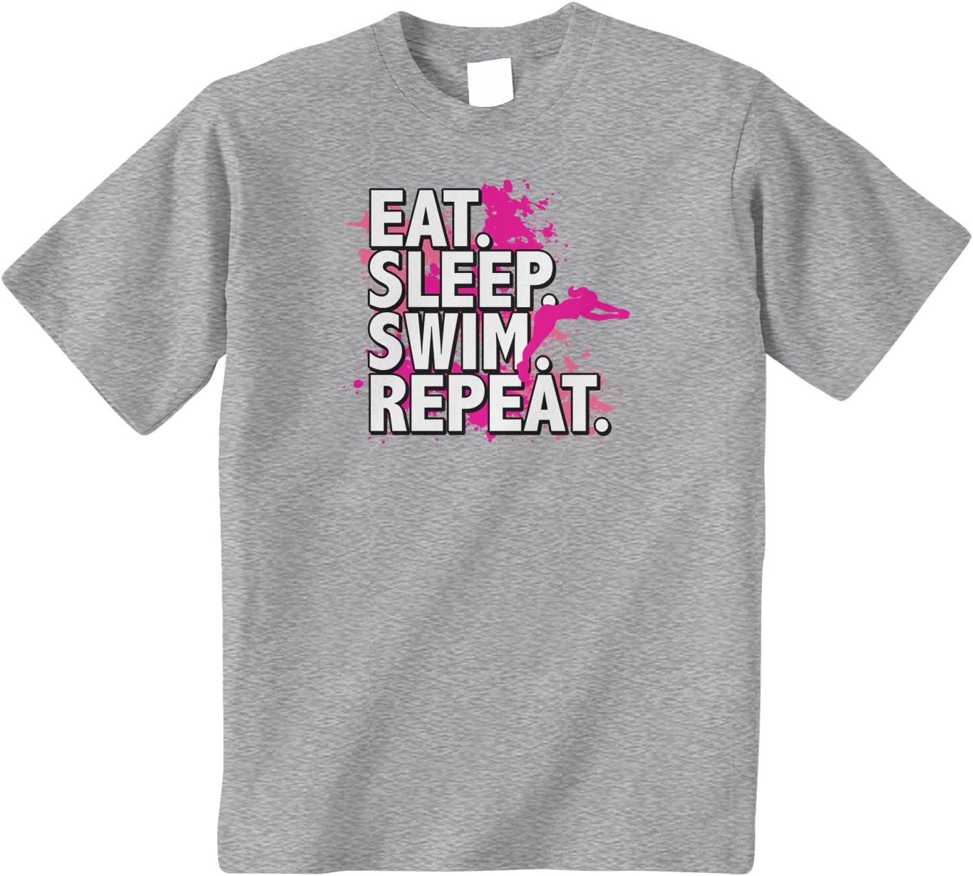 Threadrock Big Girls' Eat Sleep Swim Repeat Youth T-Shirt