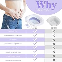 Vista 7 de Bañera eléctrica para hemorroides, baño de asiento para asiento de inodoro, kit de baño para mujeres, para aliviar las hemorroides y el perineo