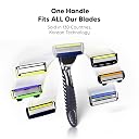 LetsShave Pro 5 Shaving Value Set for Men With 4 Blades & 1 Handle + Cap, World's First Curved Blade Razor, Face & Head Shaving Kit gallery image