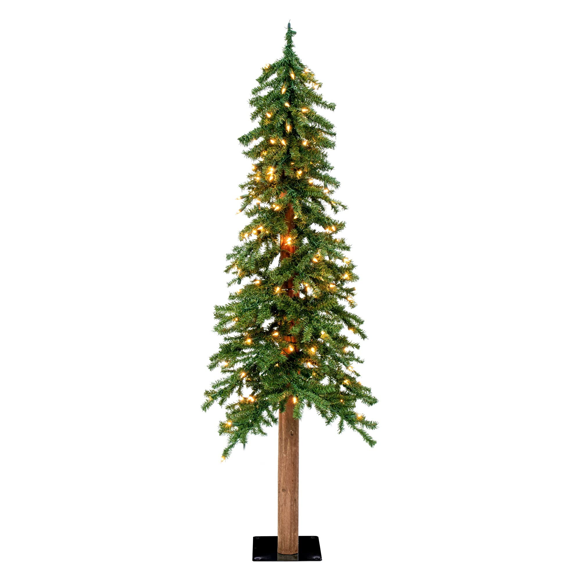 Vickerman 5' Natural Alpine Artificial Christmas Tree - Clear Incandescent Lights - Faux Christmas Tree - Seasonal Indoor Home Decor - Reliable and Durable