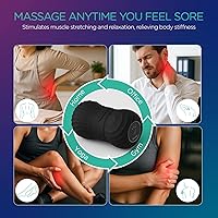 Vista 4 de VOYOR-HEALTH Rodillo vibratorio de bola de masaje de maní, bola de masaje eléctrica de doble lacrosse con 4 intensidades para aliviar el dolor Negro