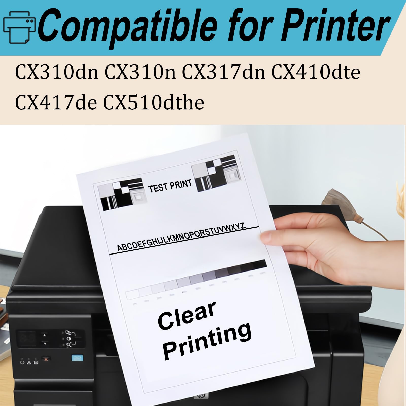 70C0D10 Developer Unit Compatible for Lexmark CX310dn CX310n CX317dn CX410dte CX417de CX510dthe Printers, High Yield 40000 Pages, Print More Pages (4-Pack BK/C/M/Y)