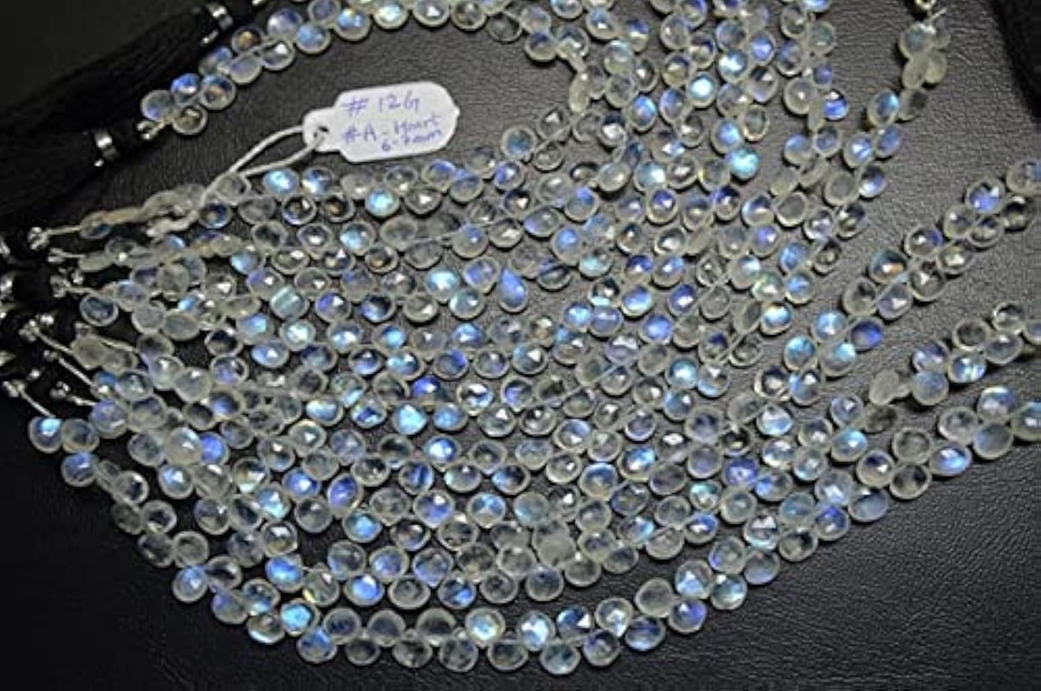 Perles cœur pierre de lune arc-en-ciel pour créer vos propres bijoux bohèmes chics