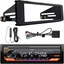 KD-X380BTS Single DIN Bluetooth USB/AUX LED AM/FM SiriusXM Ready Amazon Alexa Stereo Receiver W/Stereo Installation Kit, 12V Radio Antenna Black Signal Reception Amplifier Booster Kit
